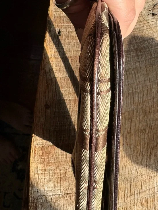 Coach Brown Signature Canvas Wristlet with Dark Brown Leather Trim - Picture 3 of 5